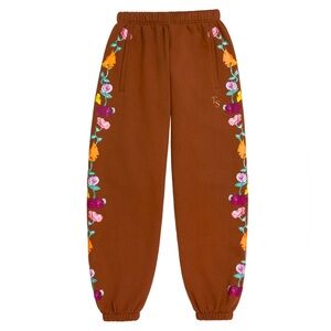Taylor Swift Brown Embroidered Joggers